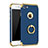 Funda Bumper Lujo Marco de Metal y Plastico Carcasa con Anillo de dedo Soporte A02 para Apple iPhone 7 Azul