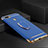 Funda Bumper Lujo Marco de Metal y Plastico Carcasa con Anillo de dedo Soporte A02 para Oppo AX7 Azul