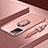 Funda Bumper Lujo Marco de Metal y Plastico Carcasa con Anillo de dedo Soporte P03 para OnePlus Nord N200 5G Oro Rosa