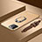 Funda Bumper Lujo Marco de Metal y Plastico Carcasa con Anillo de dedo Soporte T01 para Apple iPhone 11 Pro Oro