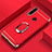 Funda Bumper Lujo Marco de Metal y Plastico Carcasa con Anillo de dedo Soporte T01 para Huawei Honor 20E Rojo