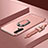 Funda Bumper Lujo Marco de Metal y Plastico Carcasa con Anillo de dedo Soporte T01 para Huawei Nova 5 Oro Rosa