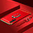 Funda Bumper Lujo Marco de Metal y Plastico Carcasa con Anillo de dedo Soporte T01 para Huawei Nova 5 Pro Rojo