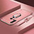 Funda Bumper Lujo Marco de Metal y Plastico Carcasa con Anillo de dedo Soporte T01 para Huawei Nova 5i Oro Rosa
