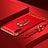 Funda Bumper Lujo Marco de Metal y Plastico Carcasa con Anillo de dedo Soporte T01 para Samsung Galaxy Note 10 5G Rojo