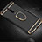 Funda Bumper Lujo Marco de Metal y Plastico Carcasa con Anillo de dedo Soporte T01 para Xiaomi Redmi K20 Pro Negro
