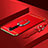 Funda Bumper Lujo Marco de Metal y Plastico Carcasa con Anillo de dedo Soporte T01 para Xiaomi Redmi Note 8 Pro Rojo