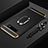 Funda Bumper Lujo Marco de Metal y Plastico Carcasa con Anillo de dedo Soporte T02 para Samsung Galaxy S10 Plus Negro