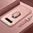 Funda Bumper Lujo Marco de Metal y Plastico Carcasa con Anillo de dedo Soporte T02 para Samsung Galaxy S10 Plus Oro Rosa