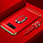 Funda Bumper Lujo Marco de Metal y Plastico Carcasa con Anillo de dedo Soporte T02 para Samsung Galaxy S10e Rojo