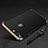 Funda Bumper Lujo Marco de Metal y Plastico Carcasa con Anillo de dedo Soporte y Lanyard para Apple iPhone 8 Plus Negro