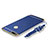 Funda Bumper Lujo Marco de Metal y Plastico Carcasa con Lanyard para Huawei Enjoy 8 Azul