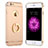 Funda Bumper Lujo Marco de Metal y Plastico con Anillo de dedo Soporte A05 para Apple iPhone 6 Oro