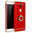 Funda Bumper Lujo Marco de Metal y Plastico con Anillo de dedo Soporte para Xiaomi Mi 5S Plus Rojo