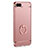 Funda Bumper Lujo Marco de Metal y Plastico con Anillo de dedo Soporte para Xiaomi Mi Note 3 Oro Rosa