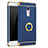 Funda Bumper Lujo Marco de Metal y Plastico con Anillo de dedo Soporte para Xiaomi Redmi Note 4 Standard Edition Azul
