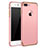 Funda Bumper Lujo Marco de Metal y Plastico F02 para Apple iPhone 8 Plus Oro Rosa