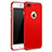 Funda Bumper Lujo Marco de Metal y Plastico F02 para Apple iPhone 8 Plus Rojo