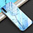 Funda Bumper Silicona Espejo Flores Carcasa para Huawei P30 Azul