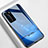 Funda Bumper Silicona Gel Espejo Estrellado Carcasa S01 para Huawei P40 Pro Azul