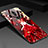 Funda Bumper Silicona Gel Espejo Flores Carcasa H02 para Huawei Mate 20 Lite Rojo