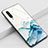Funda Bumper Silicona Gel Espejo Flores Carcasa K02 para Xiaomi Mi A3 Blanco