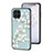 Funda Bumper Silicona Gel Espejo Flores Carcasa S01 para Samsung Galaxy M53 5G Cian