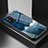 Funda Bumper Silicona Gel Espejo Patron de Moda Carcasa LS1 para Oppo A74 4G Azul