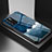 Funda Bumper Silicona Gel Espejo Patron de Moda Carcasa LS1 para Oppo Reno6 5G Azul