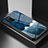 Funda Bumper Silicona Gel Espejo Patron de Moda Carcasa LS1 para Samsung Galaxy A02s Azul