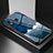 Funda Bumper Silicona Gel Espejo Patron de Moda Carcasa LS1 para Samsung Galaxy A20 Azul