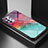 Funda Bumper Silicona Gel Espejo Patron de Moda Carcasa LS1 para Samsung Galaxy M32 5G Rojo
