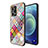 Funda Bumper Silicona Gel Espejo Patron de Moda Carcasa LS2 para Oppo Reno7 4G Multicolor