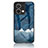 Funda Bumper Silicona Gel Espejo Patron de Moda Carcasa LS4 para Oppo Reno9 5G Azul