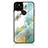 Funda Bumper Silicona Gel Espejo Patron de Moda Carcasa para Google Pixel 4a 5G Verde