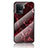 Funda Bumper Silicona Gel Espejo Patron de Moda Carcasa para Oppo F19 Pro Rojo