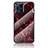 Funda Bumper Silicona Gel Espejo Patron de Moda Carcasa para Oppo Find X3 Pro 5G Rojo