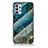 Funda Bumper Silicona Gel Espejo Patron de Moda Carcasa para Samsung Galaxy M32 5G Azul