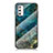 Funda Bumper Silicona Gel Espejo Patron de Moda Carcasa para Samsung Galaxy M52 5G Azul