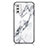 Funda Bumper Silicona Gel Espejo Patron de Moda Carcasa para Samsung Galaxy M52 5G Blanco
