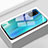 Funda Bumper Silicona Gel Espejo Patron de Moda Carcasa S02 para Huawei Honor View 30 Pro 5G Cian