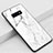 Funda Bumper Silicona Gel Espejo Patron de Moda Carcasa S03 para Samsung Galaxy S10e Blanco