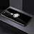 Funda Bumper Silicona Transparente Espejo 360 Grados con Magnetico Anillo de dedo Soporte M01 para Apple iPhone 11 Pro Negro