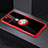 Funda Bumper Silicona Transparente Espejo 360 Grados con Magnetico Anillo de dedo Soporte M01 para Apple iPhone 11 Pro Rojo