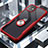 Funda Bumper Silicona Transparente Espejo 360 Grados con Magnetico Anillo de dedo Soporte para Apple iPhone 11 Rojo
