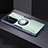 Funda Bumper Silicona Transparente Espejo 360 Grados con Magnetico Anillo de dedo Soporte para Huawei P40 Pro Gris