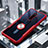 Funda Bumper Silicona Transparente Espejo 360 Grados con Magnetico Anillo de dedo Soporte para Oppo Reno2 Rojo