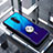 Funda Bumper Silicona Transparente Espejo 360 Grados con Magnetico Anillo de dedo Soporte para Realme X2 Pro Azul