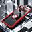 Funda Bumper Silicona Transparente Espejo 360 Grados con Magnetico Anillo de dedo Soporte para Samsung Galaxy S10 5G Rojo