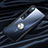 Funda Bumper Silicona Transparente Espejo 360 Grados con Magnetico Anillo de dedo Soporte para Xiaomi Mi 10 Pro Negro